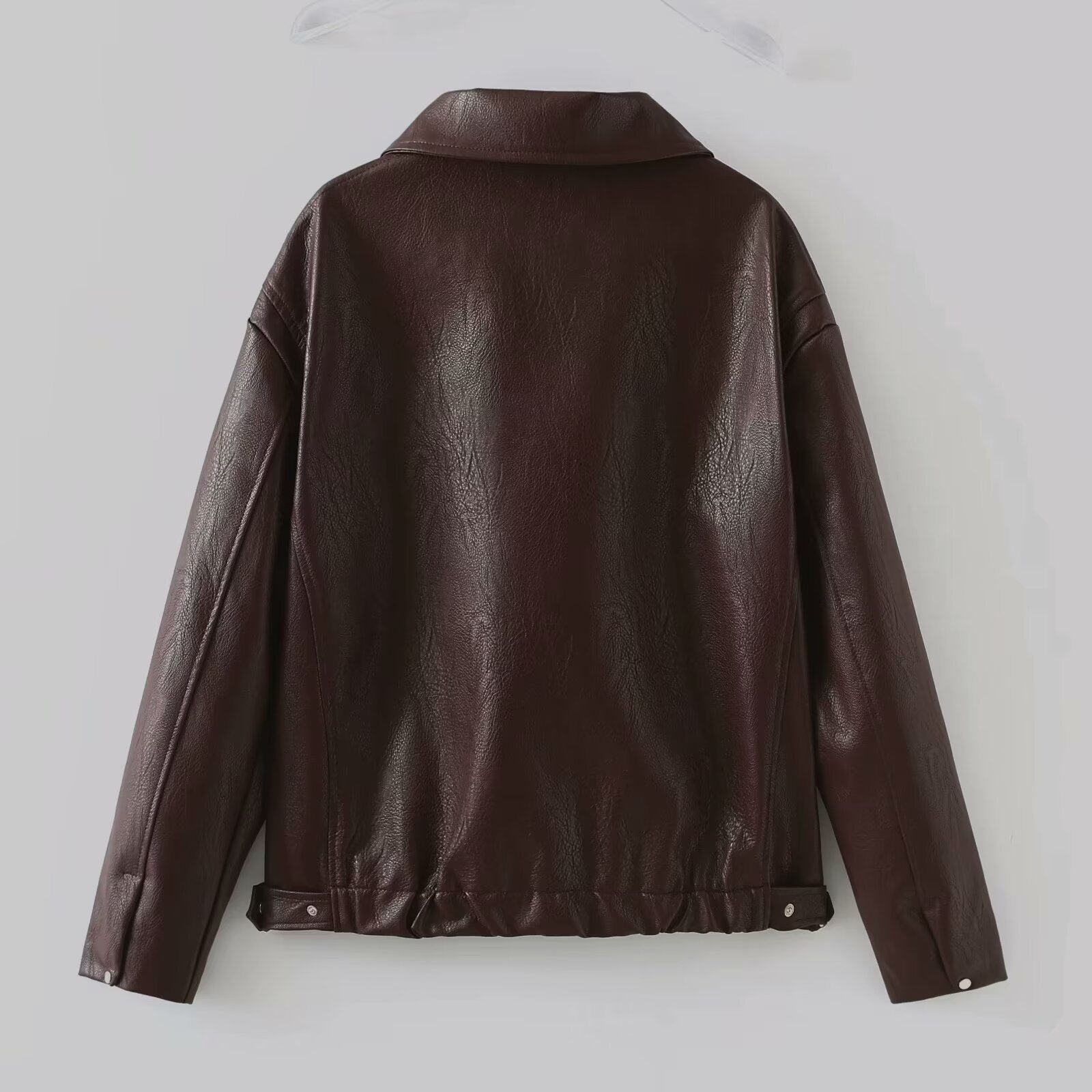 Leather Zip-Up Jacket