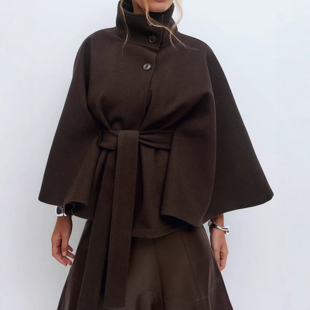 It Girl High Neck Coat with Belt