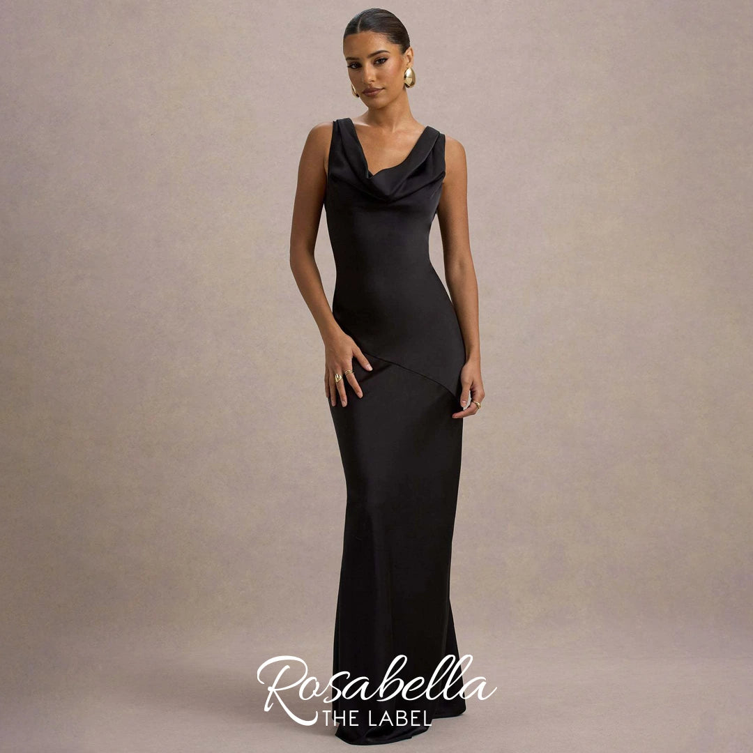 Satin Fishtail Evening Dress