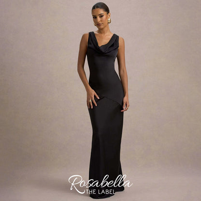 Satin Fishtail Evening Dress