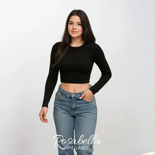 Slim Long-Sleeve Crop Top