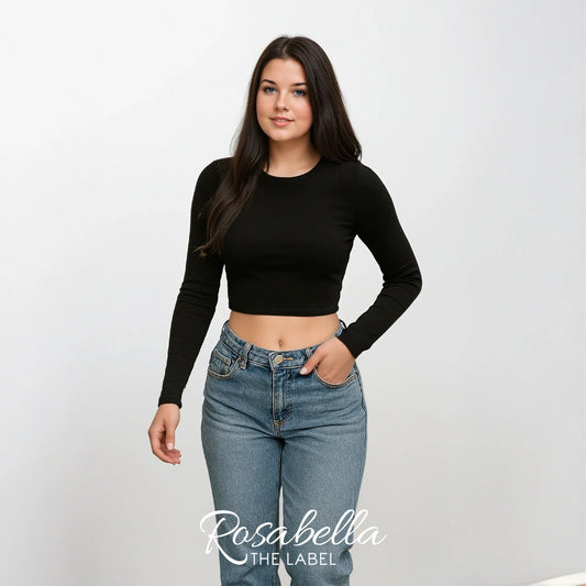 Slim Long-Sleeve Crop Top
