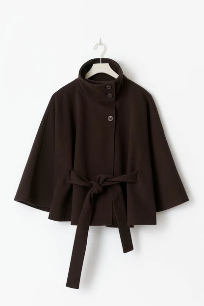 Elegant Women’s Short Cape Coat