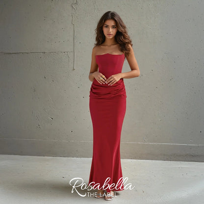 Strapless Velvet Maxi Dress