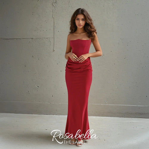 Strapless Velvet Maxi Dress