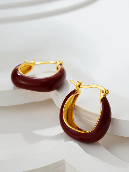 Two-Tone U-Shaped Hoops