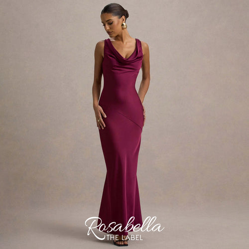 Satin Fishtail Evening Dress