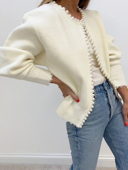 Pearl Trim Cardigan